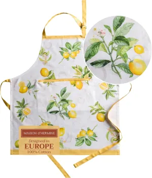 Maison d'Hermine 100% Cotton Apron for women with Pocket Kitchen Chef Apron for Men Gifts for Mothers day Cooking Baking