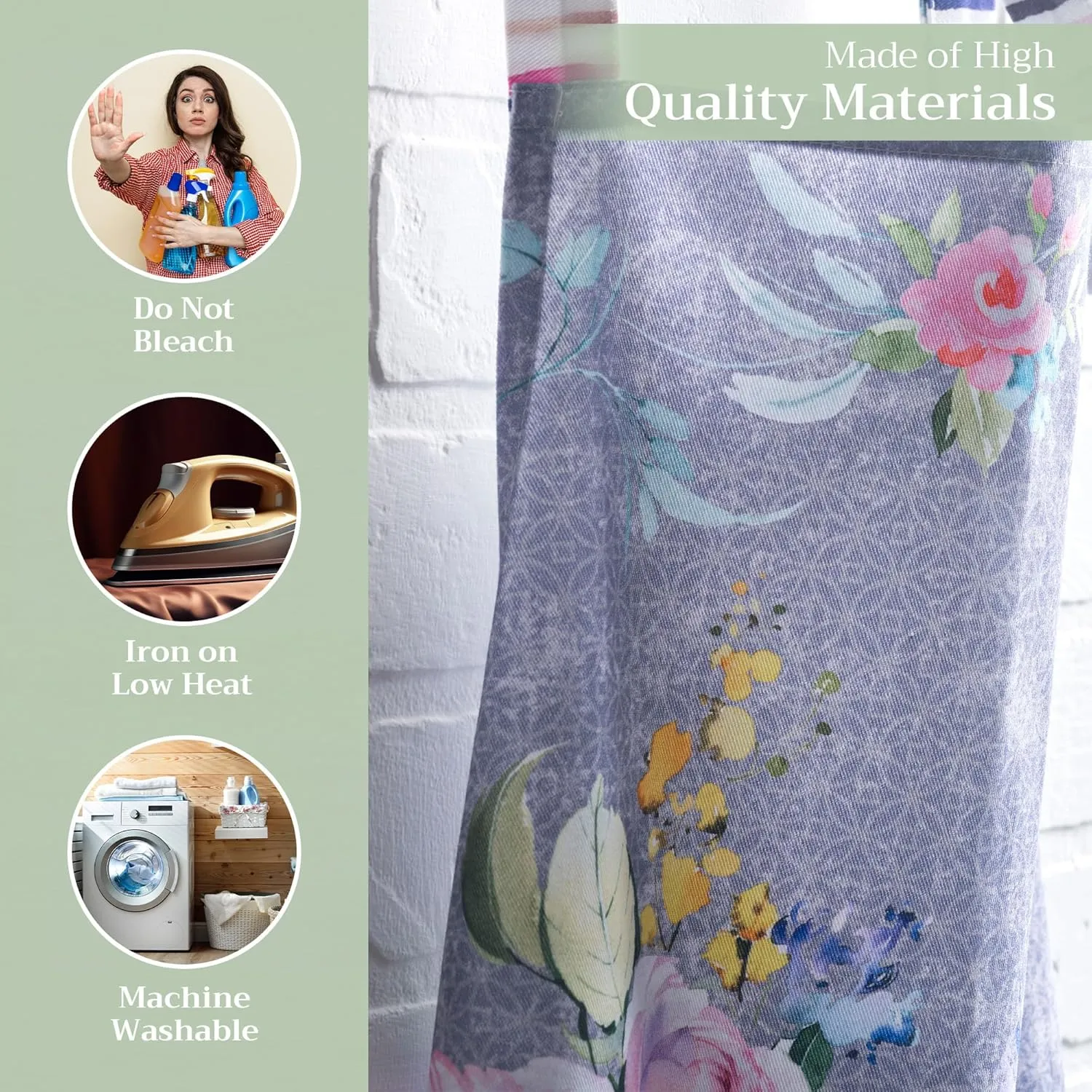 Maison d'Hermine 100% Cotton Apron for women with Pocket Kitchen Chef Apron for Men Gifts for Mothers day Cooking Baking