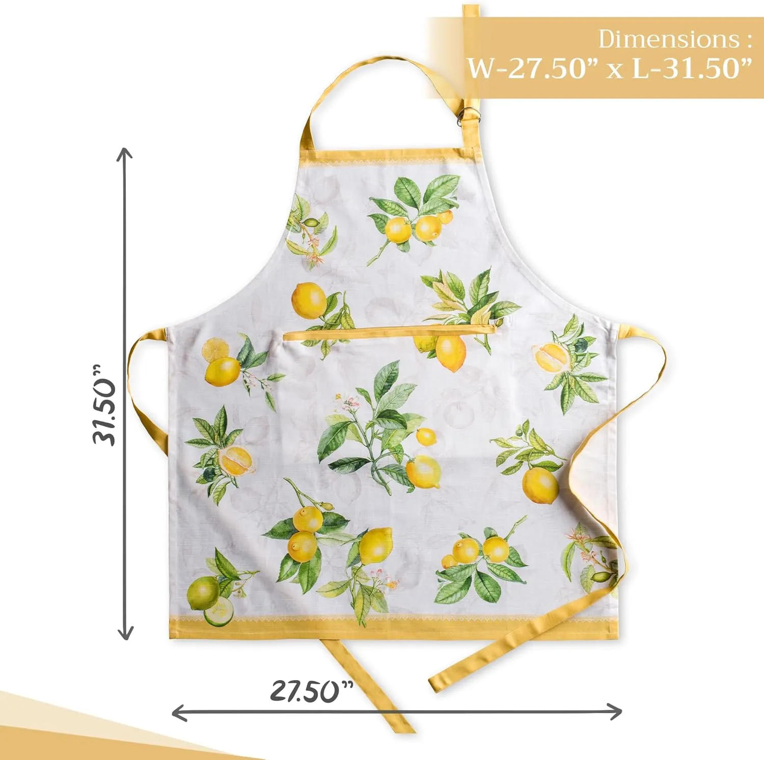Maison d'Hermine 100% Cotton Apron for women with Pocket Kitchen Chef Apron for Men Gifts for Mothers day Cooking Baking