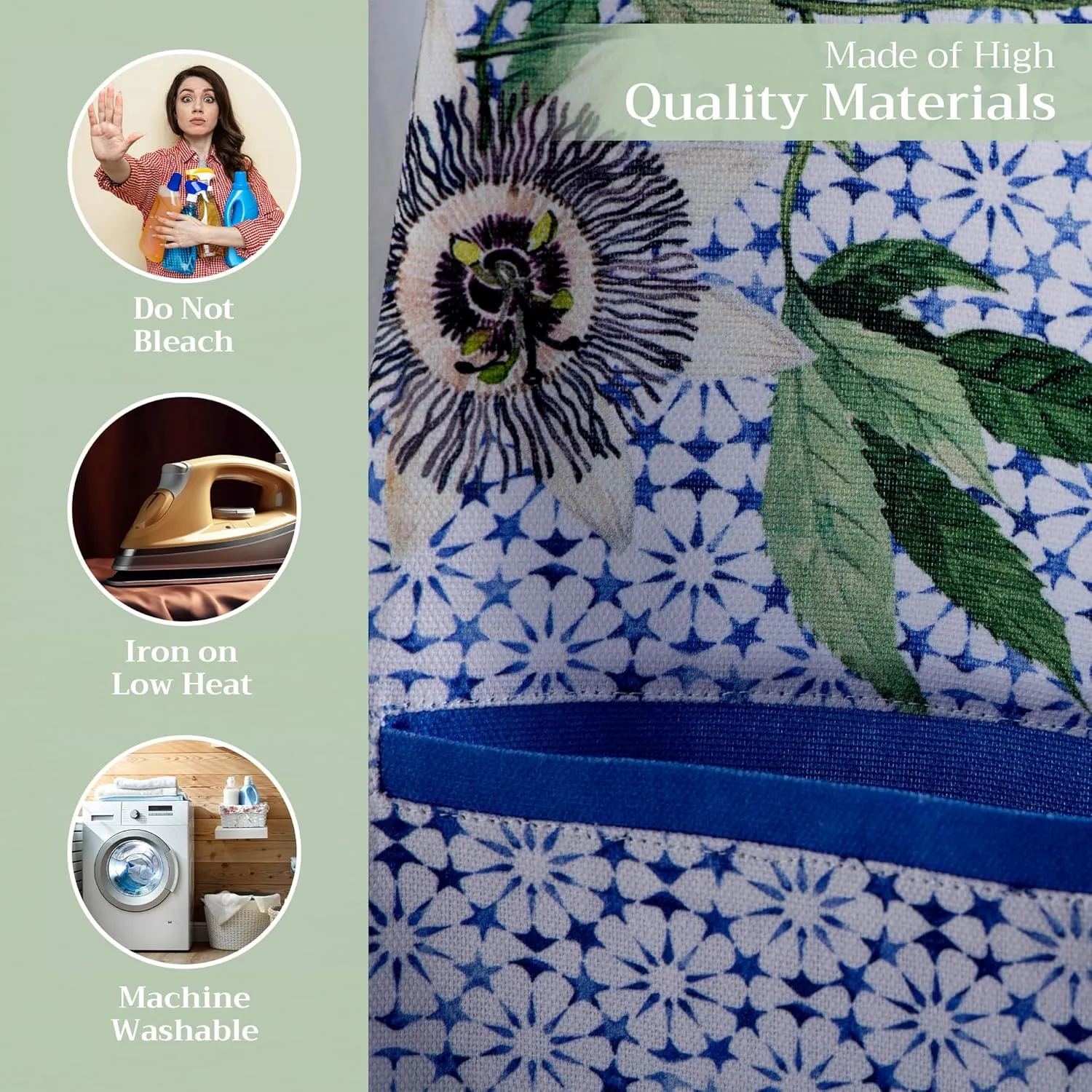 Maison d'Hermine 100% Cotton Apron for women with Pocket Kitchen Chef Apron for Men Gifts for Mothers day Cooking Baking