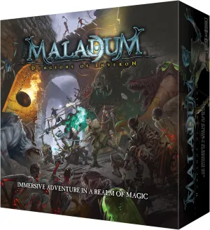 Maladum Dungeons of Enveron Starter Set - Fantasy Dungeon Crawler Game Immersive Terrain Solo, Co-op and Adversarial Play