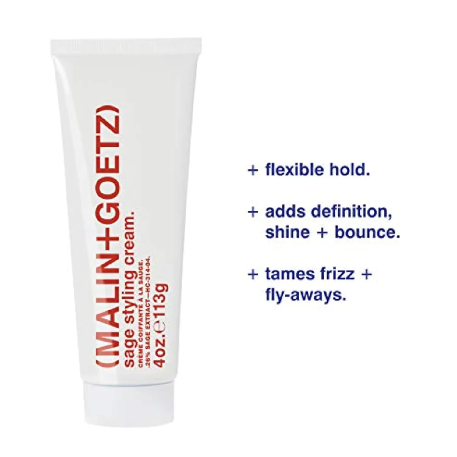 Malin   Goetz Sage Styling Cream, Anti Frizz Hair Product For All Hair Types & Textures, Lightweight Frizz Control & Shine, Hair Styling Cream, Vegan & Cruelty Free