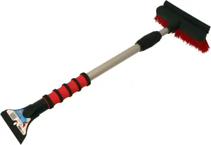 Mallory 511-E 36" Telescoping Snow Broom with Integrated Squeegee and Ice Scraper (Colors may vary)