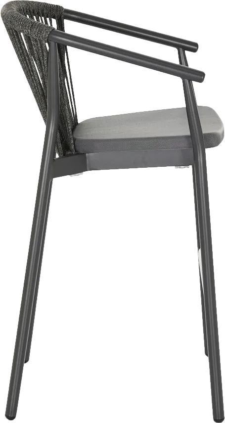 Marco Outdoor Dining Barstool  -  Black