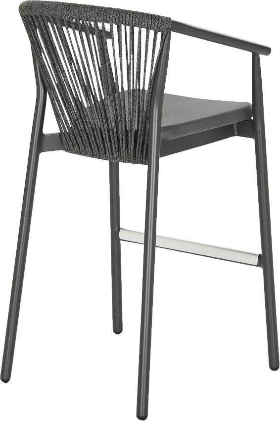 Marco Outdoor Dining Barstool  -  Black