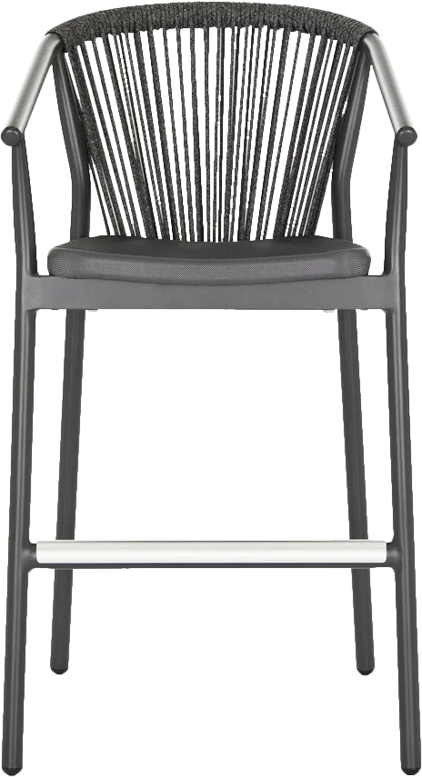 Marco Outdoor Dining Barstool  -  Black