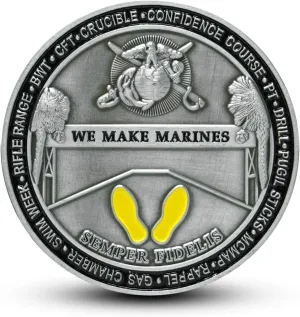 Marine Corps Recruit Depot Parris Island Challenge Coin | Officially Licensed USMC | Disabled Vet Owned - MCRD Parris Island Coin