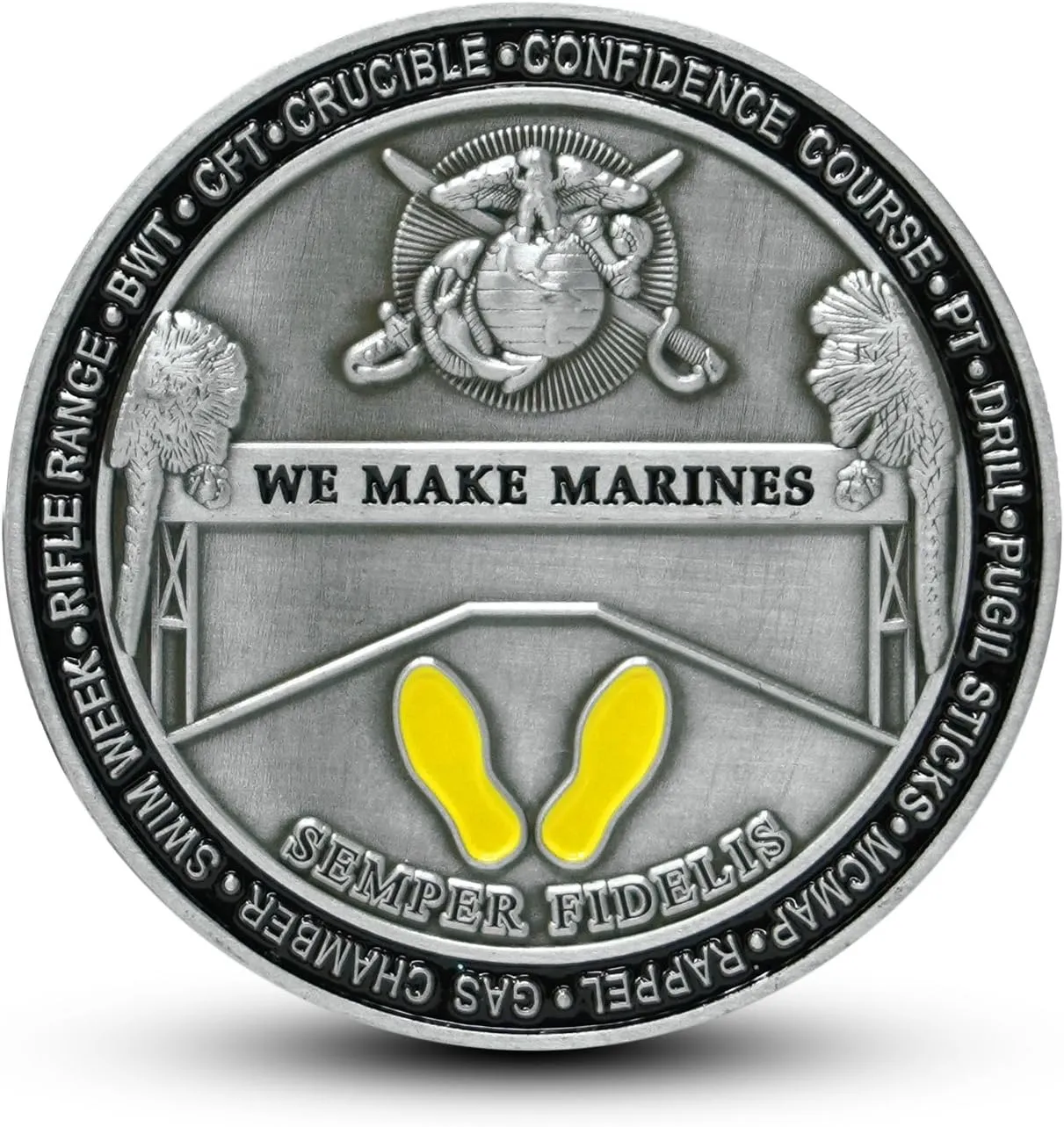 Marine Corps Recruit Depot Parris Island Challenge Coin | Officially Licensed USMC | Disabled Vet Owned - MCRD Parris Island Coin