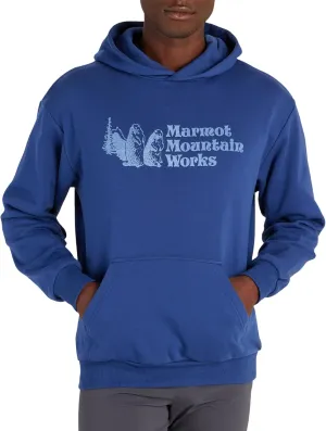MARMOT Men's MMW Hoody - Hooded Sweatshirt with Screen Printed Graphic, Double-Layer Hood and Kangaroo Pocket