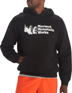 MARMOT Men's MMW Hoody - Hooded Sweatshirt with Screen Printed Graphic, Double-Layer Hood and Kangaroo Pocket