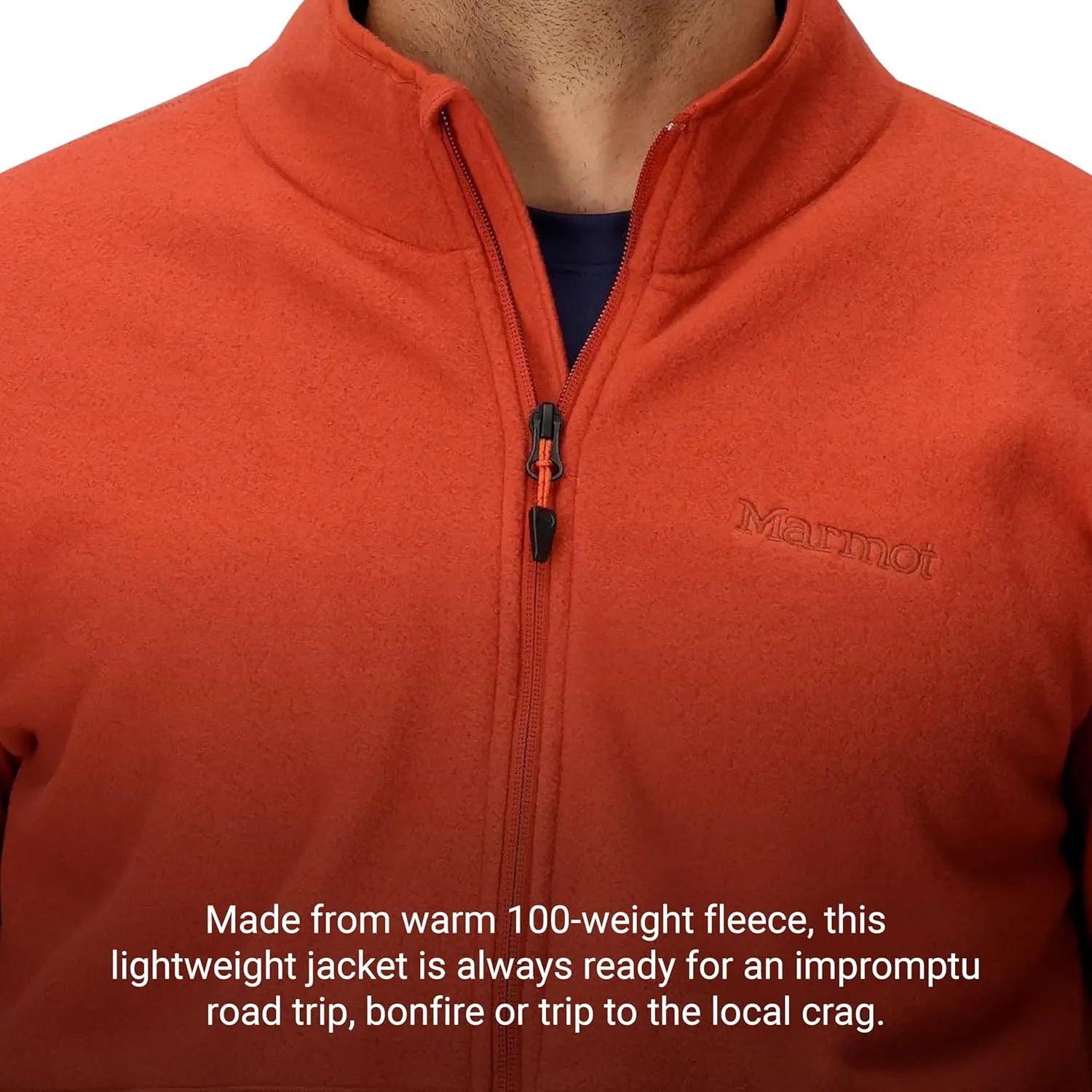 MARMOT Men's Rocklin Full-Zip Jacket - Classic, Warm, Lightweight 100-Weight Fleece Layer