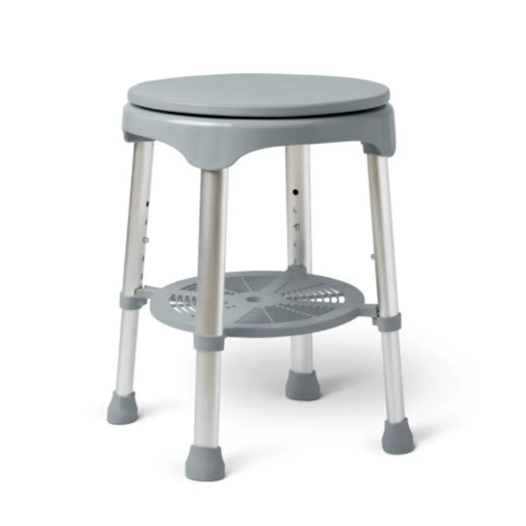 Medline Padded Swivel Shower Stool - 300lb Weight Capacity