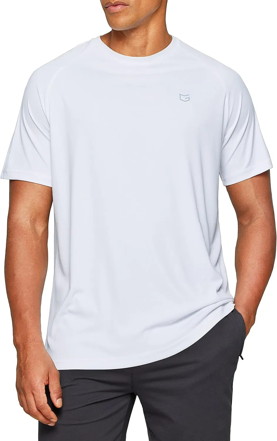 Men's Dry Fit Short Sleeve T-Shirt Crewneck Lightweight Tee Shirts for Men Workout Athletic Casual