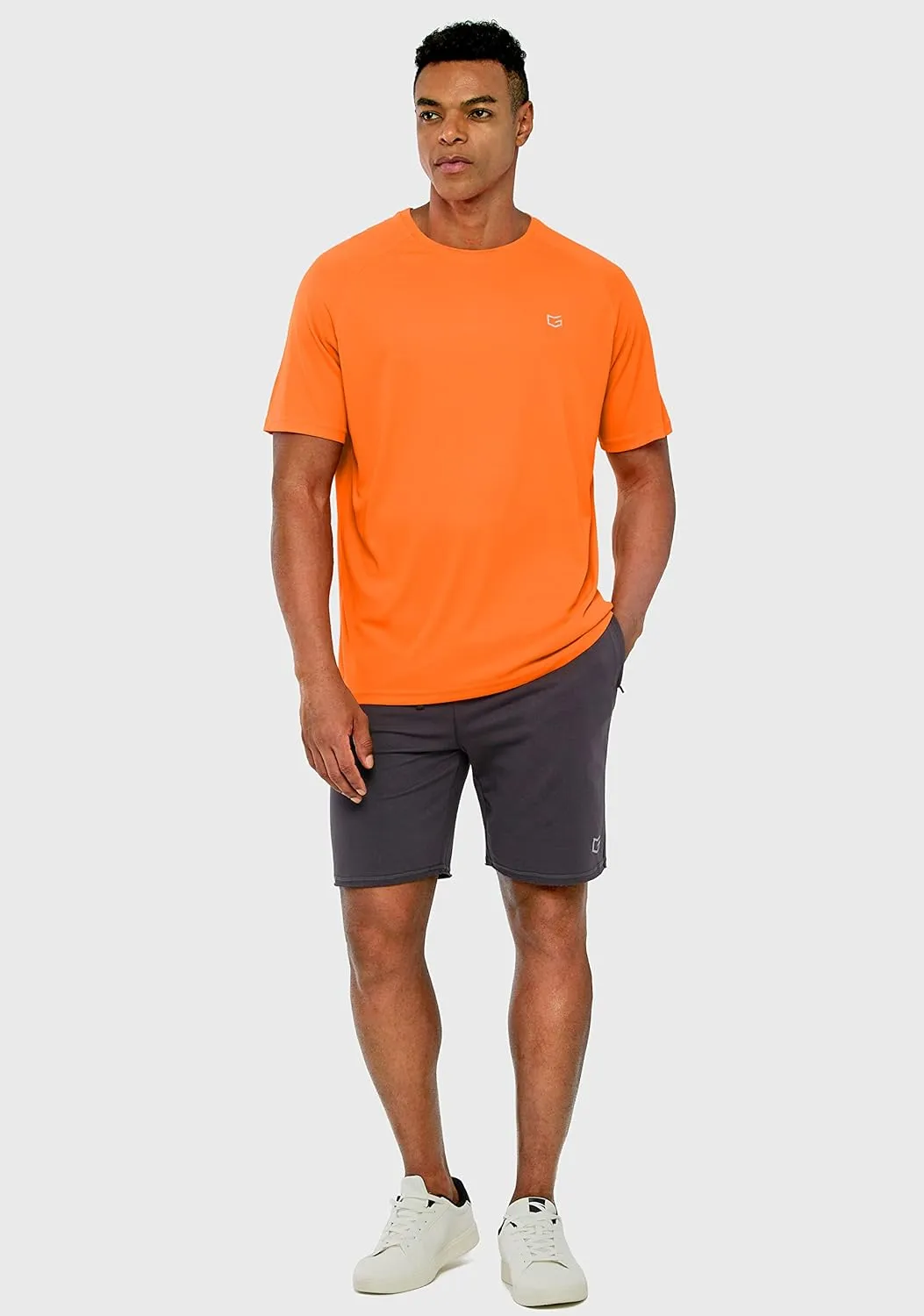 Men's Dry Fit Short Sleeve T-Shirt Crewneck Lightweight Tee Shirts for Men Workout Athletic Casual
