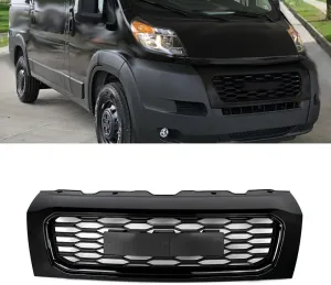MIC Front Grille Grill Compatible with Ram Promaster 1500 2500 3500 2019-2022 (Gloss Black)