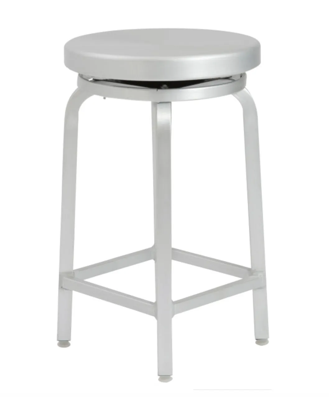 Miller-C Swivel 24" Counter Stool Matte Aluminum