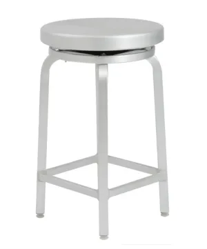 Miller-C Swivel 24" Counter Stool Matte Aluminum