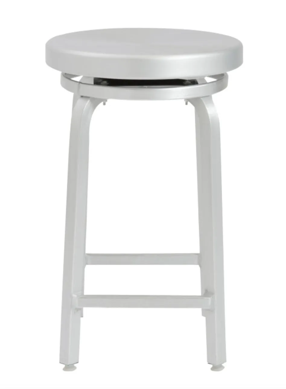 Miller-C Swivel 24" Counter Stool Matte Aluminum