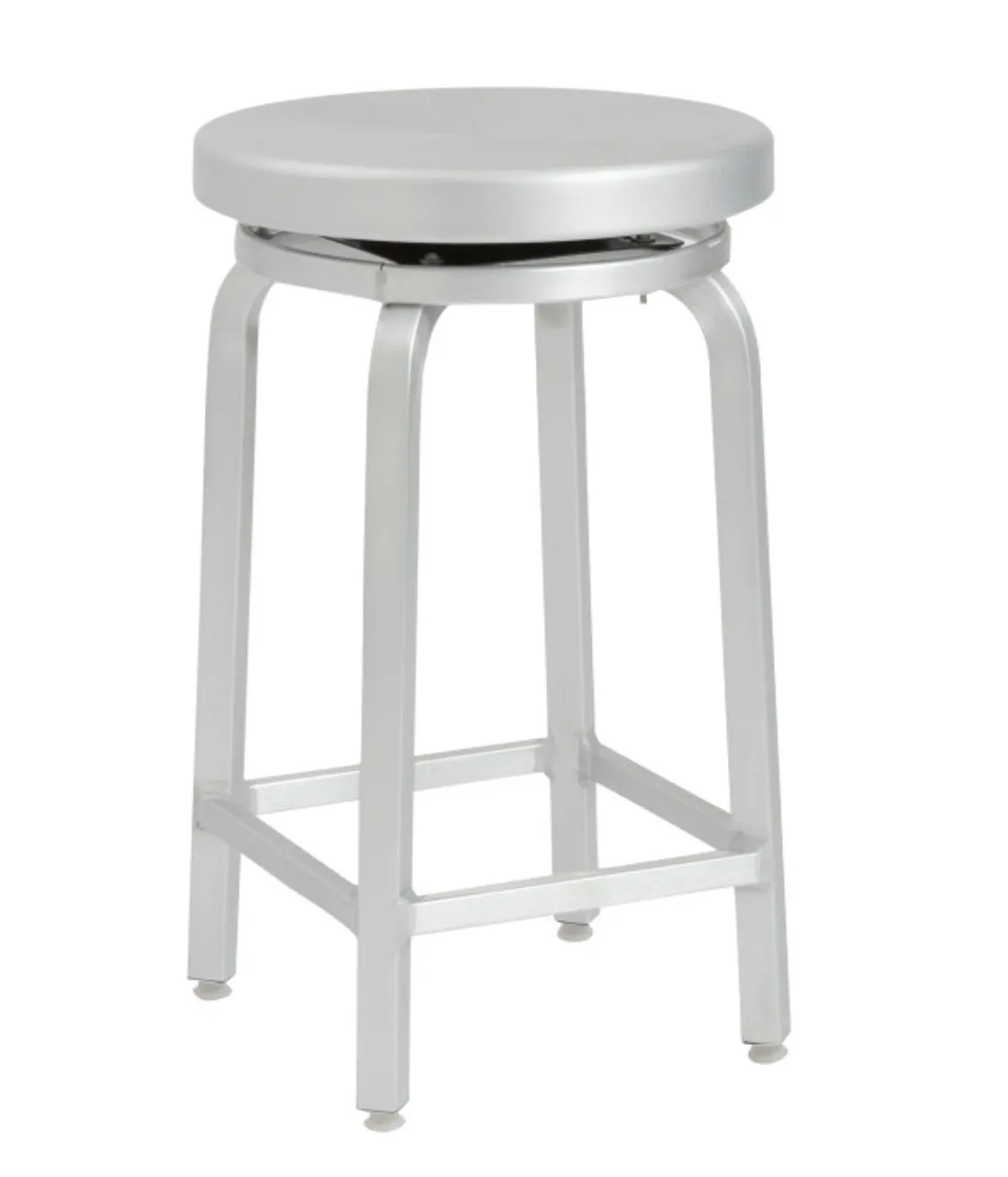 Miller-C Swivel 24" Counter Stool Matte Aluminum