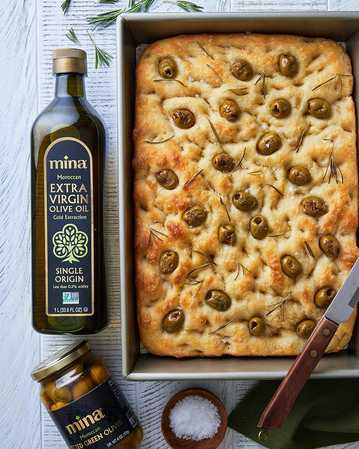 Mina Olive Oil Extra Virgin 169 Fl Oz, New Harvest, Polyphenol Rich Olive Oil for Cooking, Moroccan EVOO, Single Origin, Cold Extraction, Less than 0.2% Acidity, 5 L