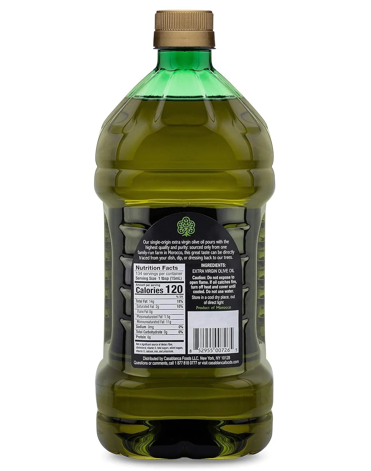 Mina Olive Oil Extra Virgin 68 Fl Oz, New Harvest, Polyphenol Rich Moroccan Extra Virgin Olive Oil, Single Origin, Early Harvest, Cold Extraction, Less than 0.2% Acidity, 2 L