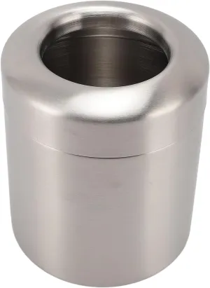 Mini Desk Trash Can, Stainless Steel Countertop Garbage Can, Portable Waste Basket with Rotating Lid, Ideal for Home Office Table or Cabinet