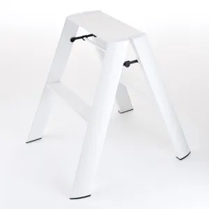Ml22Wh Lucano Alum 2-Step Stool (White)