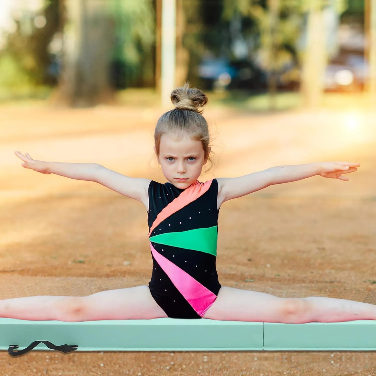 Modern-Depo 6ft/8ft Gymnastics Balance Beam for Home Use, Folding Balance Beam, Anti-Slip Surface, Practice Gymnastics Equipment for Kids, Physical Therapy