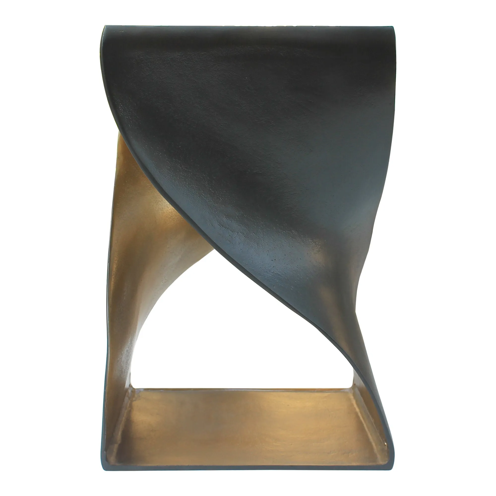 Modern Spiral Side Table with Dual Tone Finish