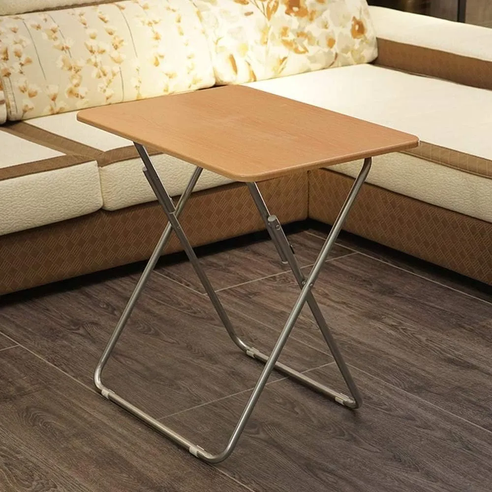 MOMENT Portable Folding Table 70x70 cm Square, Small TV Table Sofa Laptop Desk, Outdoor Foldable Camping Tables Aluminum Frame