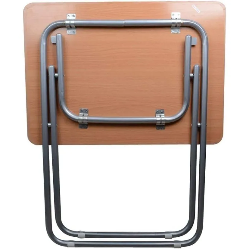 MOMENT Portable Folding Table 70x70 cm Square, Small TV Table Sofa Laptop Desk, Outdoor Foldable Camping Tables Aluminum Frame