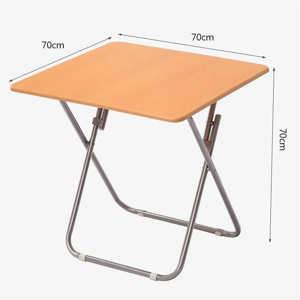 MOMENT Portable Folding Table 70x70 cm Square, Small TV Table Sofa Laptop Desk, Outdoor Foldable Camping Tables Aluminum Frame