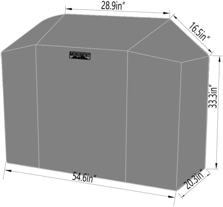 Monument Heavy Duty Gas BBQ Grill Cover,54-inches for 4-Burner Mesa 400, 25392, 24633, 35633, 24367, 41847NG, SKU 98475