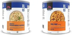 Mountain House Homestyle Chicken Noodle Casserole | Freeze Dried Survival & Emergency Food | #10 Can and Mountain House Chili Mac with Beef | Freeze Dried Survival & Emergency Food | #10 Can