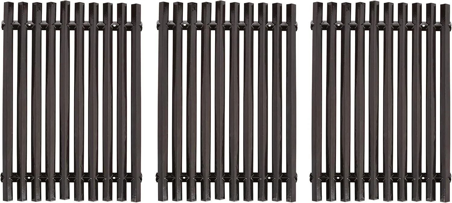 Music City Metals 50623 Porcelain Steel Channels Cooking Grid Replacement for Select Master Chef Gas Grill Models, Set of 3