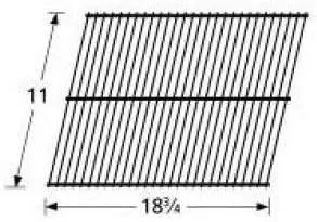 Music City Metals 92701 Steel Wire Rock Grate Replacement for Select Charmglow and Sunbeam Gas Grill Models