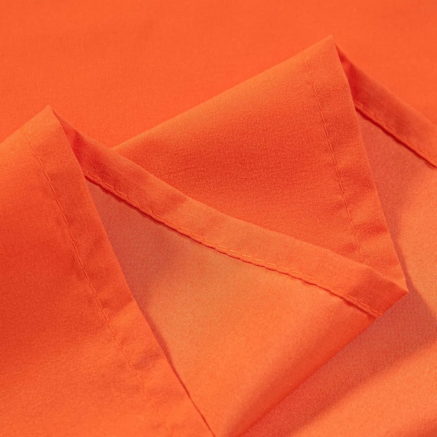 MYSKY HOME 2 Pack Orange Tablecloth 60x84 Inch Rectangle Table Cloth for 4 Feet Table- Wrinkle Resistant Washable Polyester Table Cover for Dining Party and Camping