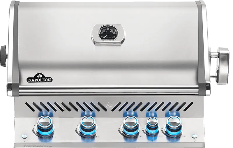 Napoleon Bbq BIPRO500RBNSS3 Built-In Prestige Pro 500 Rb With Infrared Rear Burner , Stainless Steel , Natural Gas