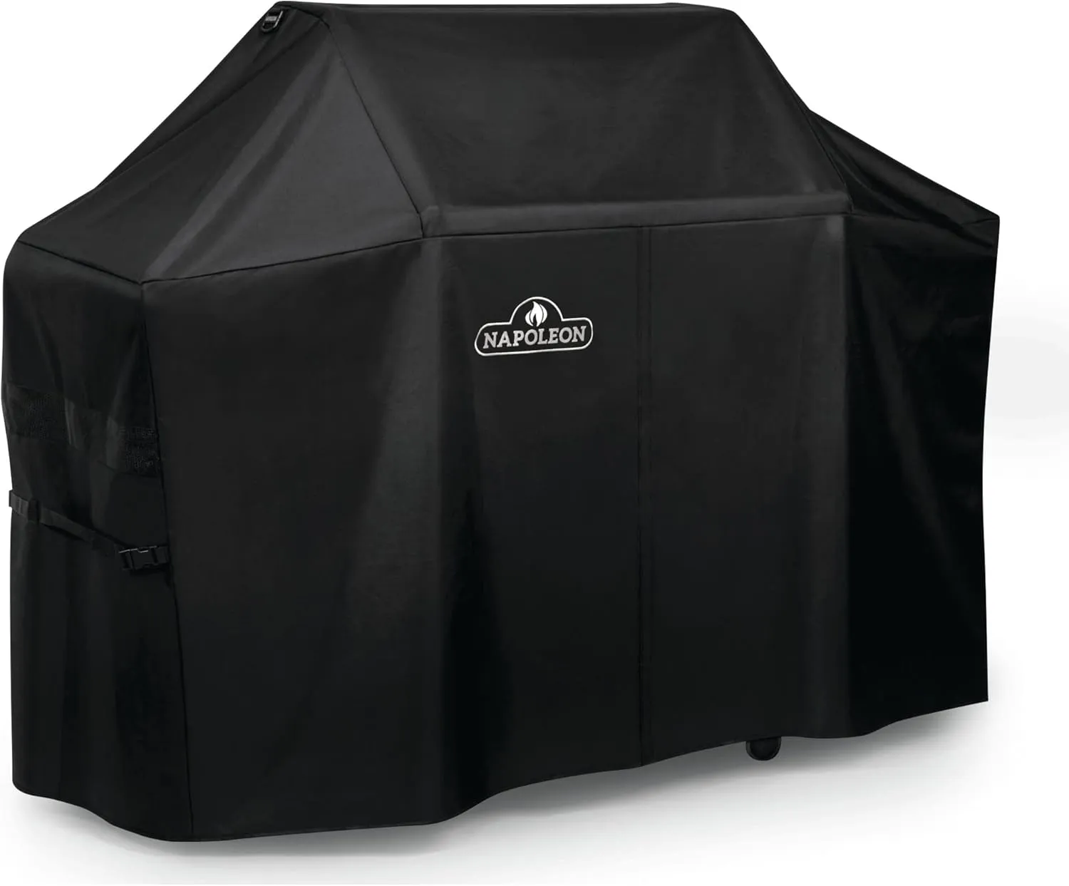 Napoleon BBQ Grill Cover for Prestige PRO 500 and Prestige 500 - Black BBQ Cover, Water Resistant, UV Protected, Air Vents, Velcro Closure, Hanging Loops, Adjustable Buckled Straps To Secure Cover