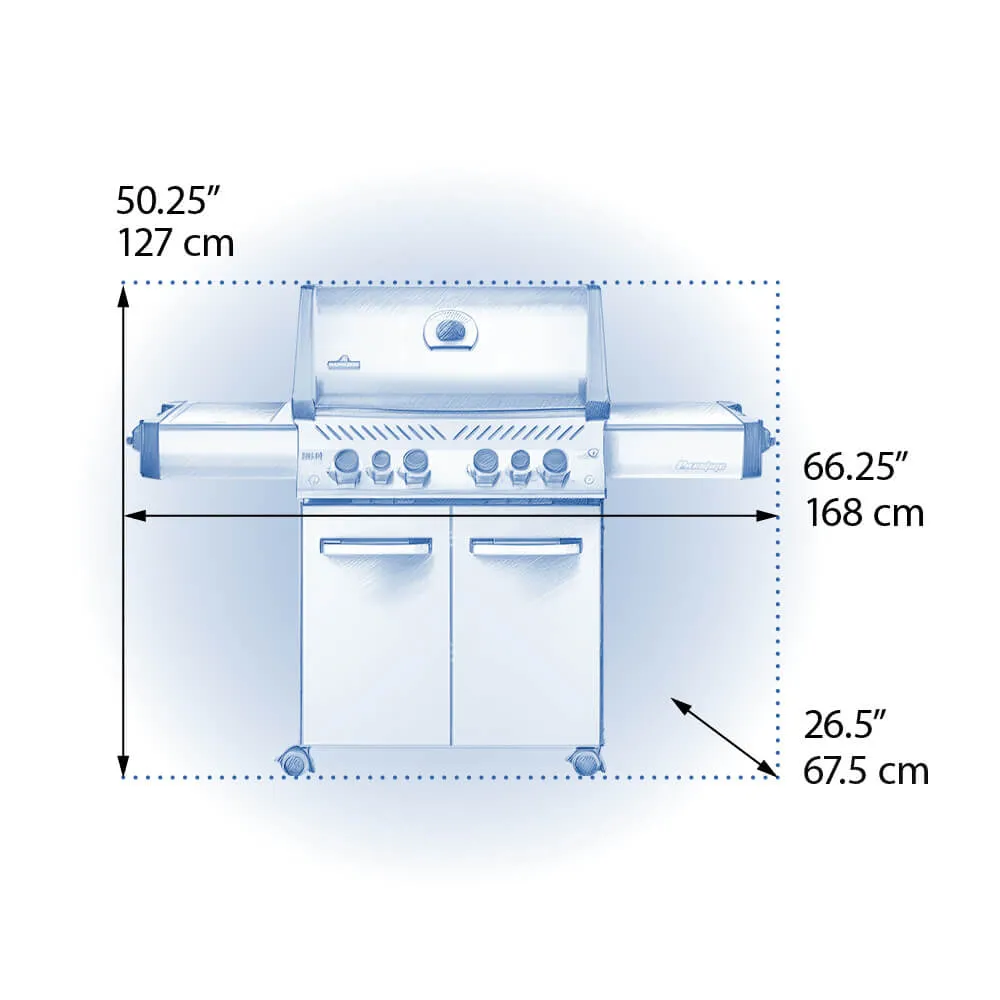 Napoleon Legacy Prestige 500 4-Burner Grill w/ Rotisserie & Side Burner - P500RSIBPSS-3