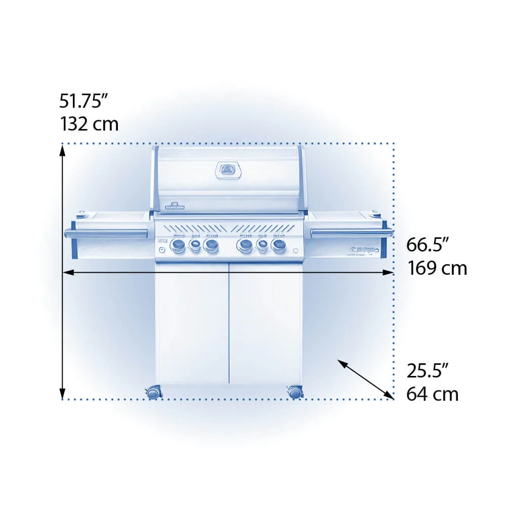 Napoleon Prestige PRO 500 4-Burner Grill w/ Rotisserie & Side Burner - PRO500RSIBPSS-3