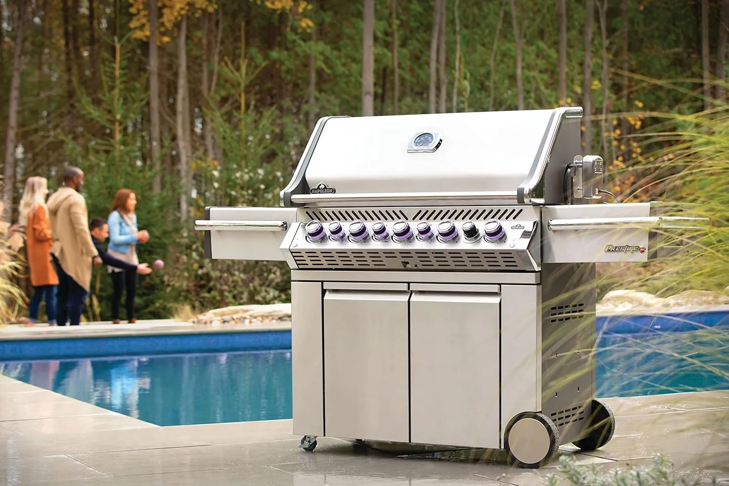 Napoleon PRO665RSIBPSS-3 Prestige PRO 665 RSIB Propane Gas Grill, sq.in.   Infrared Side and Rear Burners, Stainless Steel