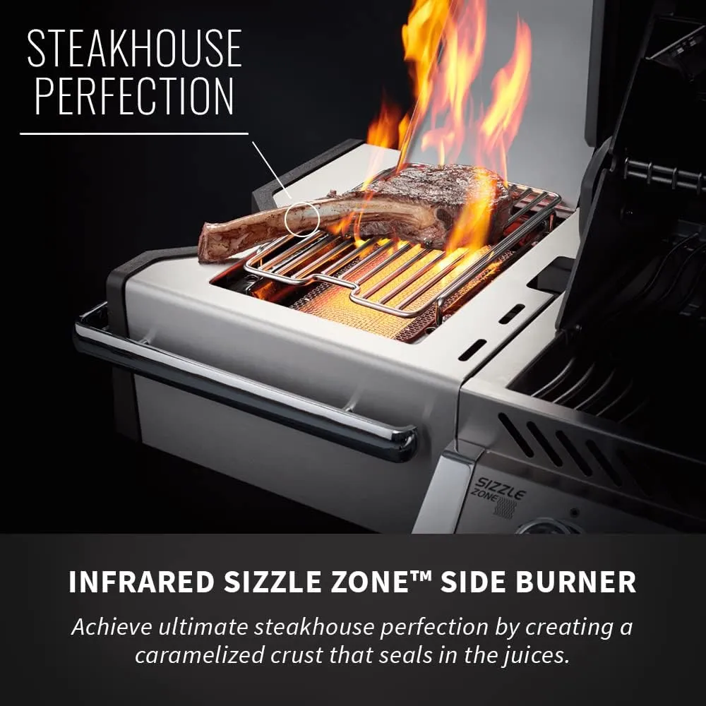 Napoleon PRO665RSIBPSS-3 Prestige PRO 665 RSIB Propane Gas Grill, sq.in.   Infrared Side and Rear Burners, Stainless Steel