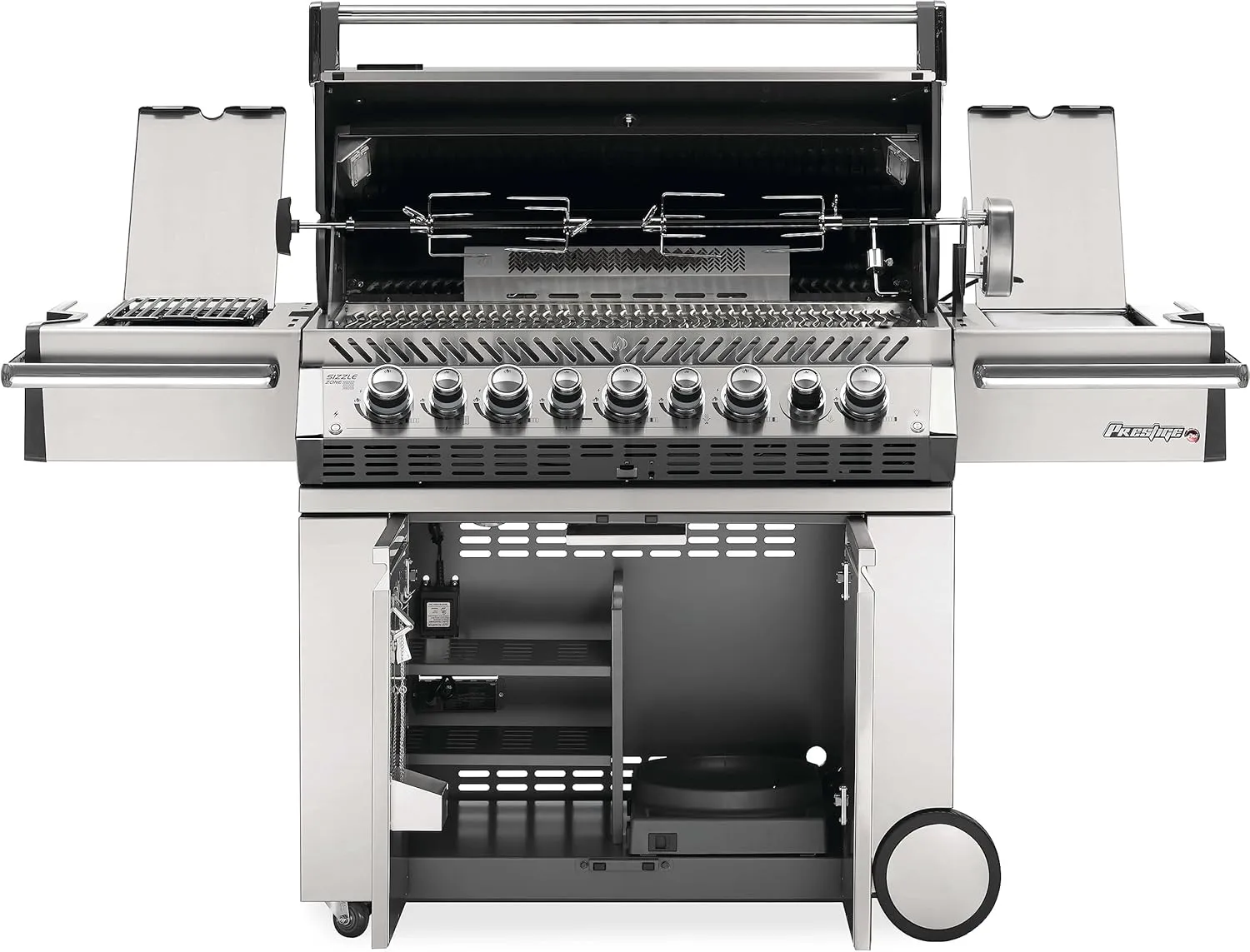 Napoleon PRO665RSIBPSS-3 Prestige PRO 665 RSIB Propane Gas Grill, sq.in.   Infrared Side and Rear Burners, Stainless Steel