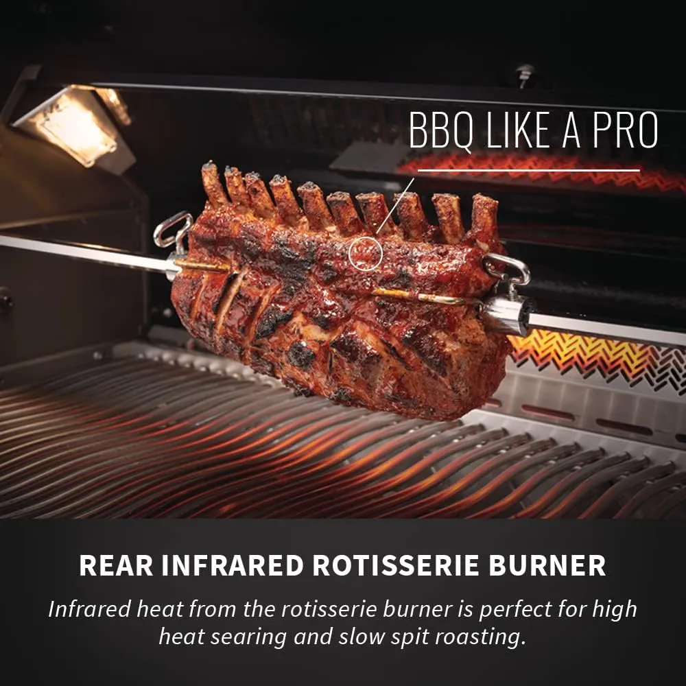 Napoleon PRO665RSIBPSS-3 Prestige PRO 665 RSIB Propane Gas Grill, sq.in.   Infrared Side and Rear Burners, Stainless Steel