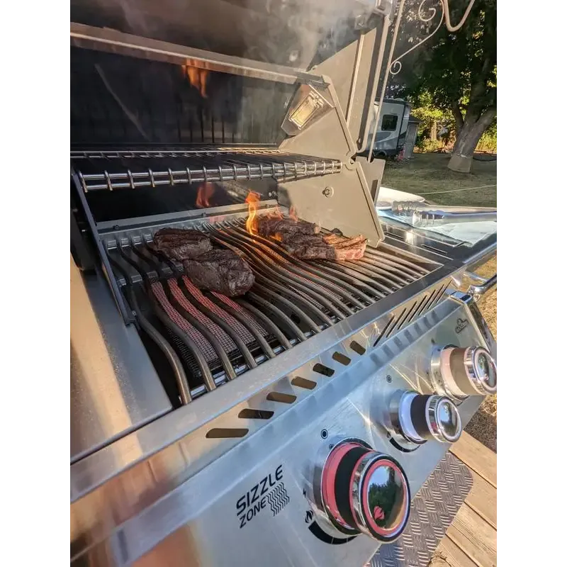 Napoleon PRO825RSBIPSS-3 Prestige PRO 825 RSIB BBQ with Side Burner, Infrared Rear & Bottom Burners