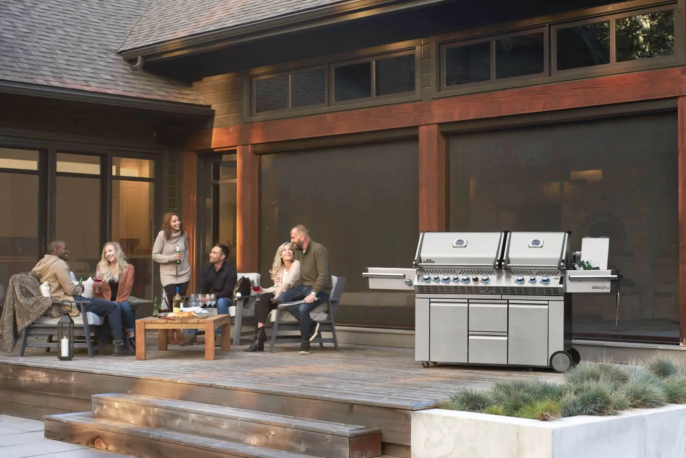Napoleon PRO825RSBIPSS-3 Prestige PRO 825 RSIB BBQ with Side Burner, Infrared Rear & Bottom Burners