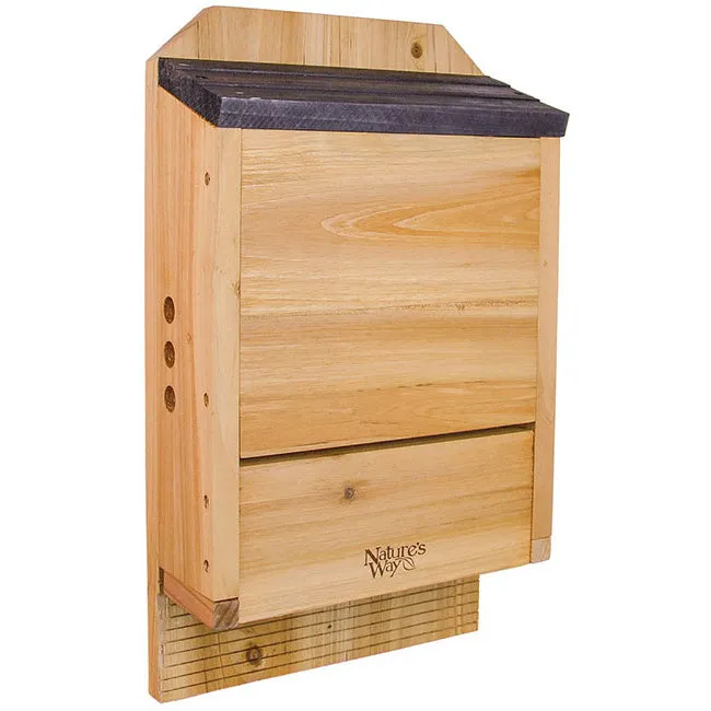 Nature's Way Cedar Three Chamber Bat House with Pole