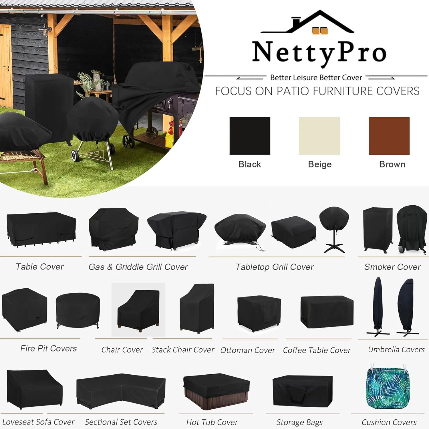 NettyPro Griddle Cover for Blackstone 28" Griddle with Single Shelf, Waterproof Heavy Duty 2 Burner Flat Top Gas Grill Cover for Blackstone 28" Griddle Station Camping, Black