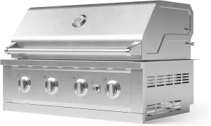 NewAge Products Performance 36" Insert Grill, Outdoor Kitchen 4-Burner Liquid Propane Gas Grill, Stainless Steel, 66991